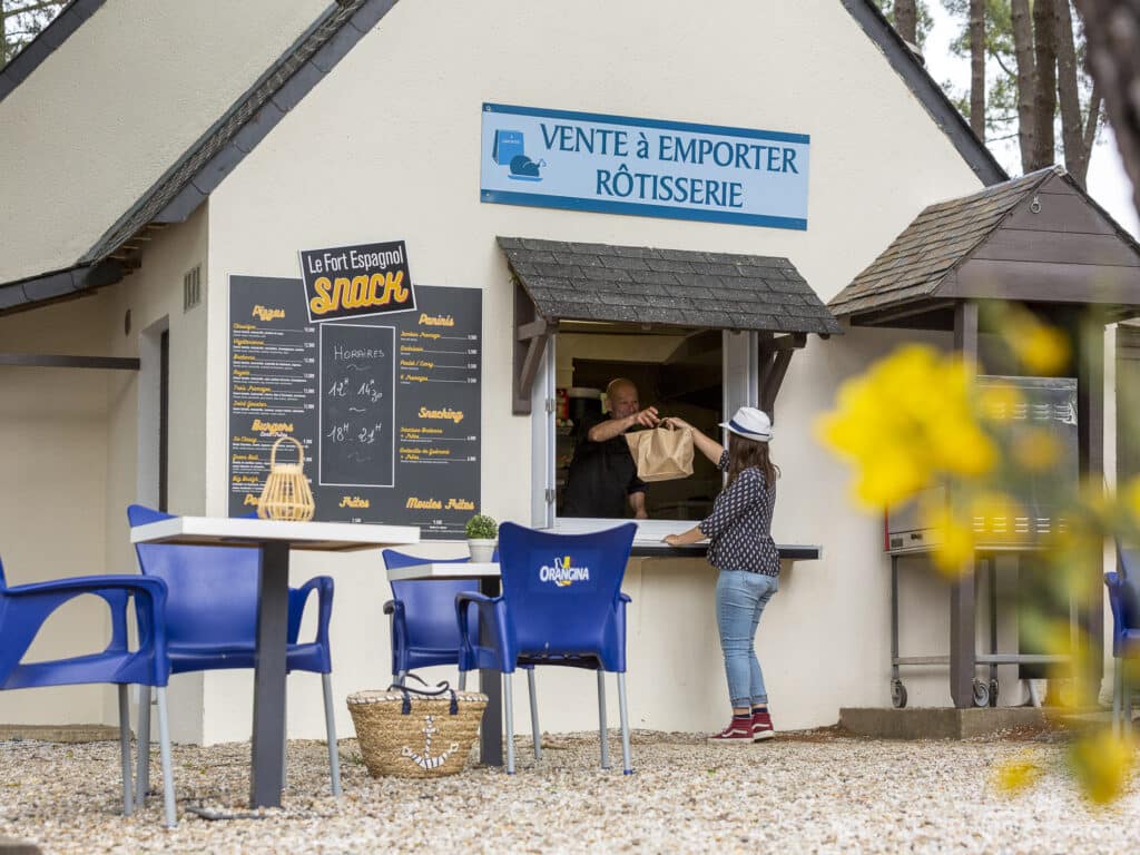 Snack du camping Le Fort Espagnol dans le Golf du Morbihan
